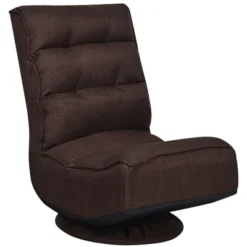 Costway Gaming Chair Fabric 5-Position Folding Lazy Sofa 360 Degree Swivel Grey BlackCoffee -HOMCOM Shop GUEST 004be4ab 773b 452f af2c 375744742d89