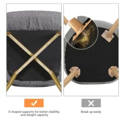 Yaheetech Modern Boucle Fabric Accent Chair For Living Room Bedroom -HOMCOM Shop GUEST 00f41572 49cb 4193 b67a 9223818ff55b