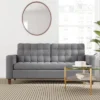 76” Brynn Upholstered Square Arm Sofa With Buttonless Tufting - Brookside Home -HOMCOM Shop GUEST 0172ea6d 6fe1 4256 9285 397d3b5a6532