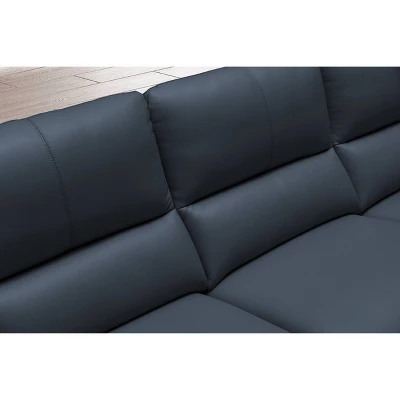 Lily Leather Power Recliner Sofa With Power Headrests Blue - Abbyson Living 8 Lily Leather Power Recliner Sofa With Power Headrests Blue - Abbyson Living - Image 6