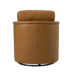 Eulalia 28.74''Wooden Upholstery Wide Genuine Leather Swivel Chair With Swivel Metal Base And Squared Arms | ARTFUL LIVING DESIGN 14 Eulalia 28.74''Wooden Upholstery Wide Genuine Leather Swivel Chair With Swivel Metal Base And Squared Arms | ARTFUL LIVING DESIGN -HOMCOM Shop GUEST 0206540a 081d 40cd a773 3826c17f8a42