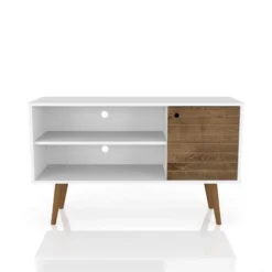 Liberty Mid-Century Modern 2 Shelves And 1 Door TV Stand For TVs Up To 46" - Manhattan Comfort -HOMCOM Shop GUEST 024227a7 74fc 4338 950b ca9857c22098