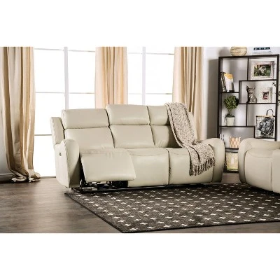 Morada Powered Faux Leather Recliner Sofa - HOMES: Inside + Out 3 Morada Powered Faux Leather Recliner Sofa - HOMES: Inside + Out