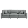 Commix Down Filled Overstuffed Vegan Leather 3-Seater Sofa - Modway