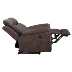FC Design Modern Power Recliner Chair With USB Charging Port And Pillow Top Arms Palomino Fabric Single Seat Reclining Sofa -HOMCOM Shop GUEST 042b8c2e 686c 4cfa 9dfc 52bd05e84508