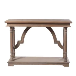 Wood Trestle Console Table With Arch Design Brown - StyleCraft