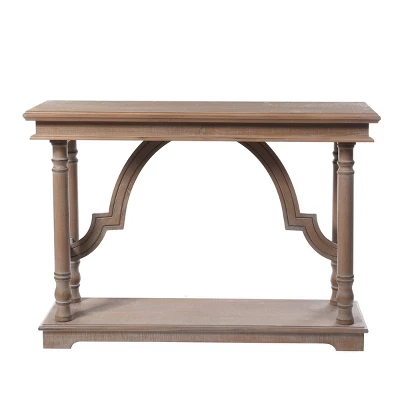 Wood Trestle Console Table With Arch Design Brown - StyleCraft 3 Wood Trestle Console Table With Arch Design Brown - StyleCraft