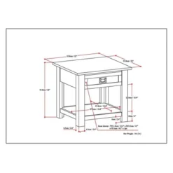22" Garret End Table - WyndenHall -HOMCOM Shop GUEST 0498076d 7c7c 4242 82a2 6abd85d29eae
