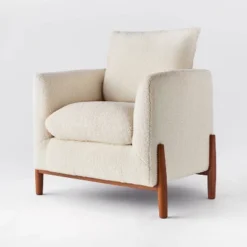 Elroy Faux Shearling Accent Chair With Wood Legs - Threshold™ Designed With Studio McGee 25 Elroy Faux Shearling Accent Chair With Wood Legs - Threshold™ Designed With Studio McGee -HOMCOM Shop GUEST 04c043ac 4db5 4a26 96a6 5859589608e8