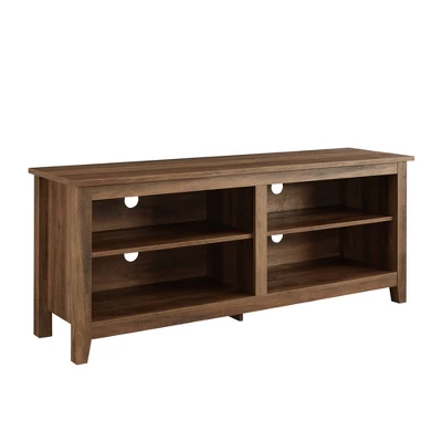 Transitional 4 Cubby Wood Open Storage TV Stand For TVs Up To 65"- Saracina Home 16 Transitional 4 Cubby Wood Open Storage TV Stand For TVs Up To 65"- Saracina Home - Image 14