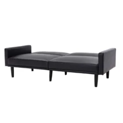 Faux Leather Futon Sofa With Arms Black - Room Essentials™ -HOMCOM Shop GUEST 07fa3ab4 90d6 4bd9 93e7 ffff76b6f4e7