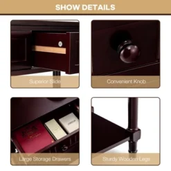 Costway Console Table Drawers Bottom Shelf Accent Sofa Entryway Hall Espresso 11 Costway Console Table Drawers Bottom Shelf Accent Sofa Entryway Hall Espresso -HOMCOM Shop GUEST 0802b207 a5ac 4b1f bd7a 2693a50e5863