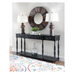 Spencer Spindle Console Table Black Crackle - Powell Company -HOMCOM Shop GUEST 086c4df8 dc05 4ff8 86df 034287614909