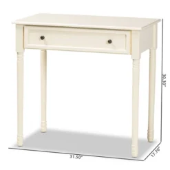 Mahler Wood 1 Drawer Console Table White - Baxton Studio -HOMCOM Shop GUEST 087f14ab 688d 4d6d b69d d721fa30cedf