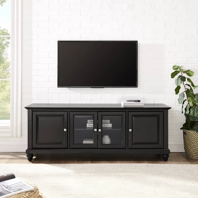 60" Cambridge Low Profile TV Stand For TVs Up To 65" Black - Crosley 4 60" Cambridge Low Profile TV Stand For TVs Up To 65" Black - Crosley - Image 2
