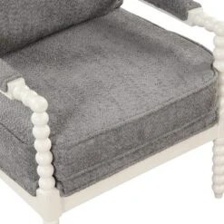 Velvet Accent Spindle Chair With Ottoman, Modern Arm Reading Chair With Armrests Pad And Footrest-ModernLuxe -HOMCOM Shop GUEST 095dc745 7538 4786 96d8 6f38ad0424a4