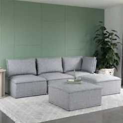 Sybil Modular Ottoman Gray Linen - Room & Joy -HOMCOM Shop GUEST 0a5fbc06 901e 4fb5 a73d 13de6167abed