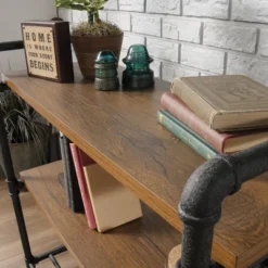 Iron City Anywhere Console Checked Oak - Sauder -HOMCOM Shop GUEST 0aece64c 4a61 4ba8 943b e2914fa7d9d1