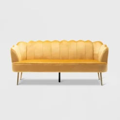 Reitz Modern Glam Velvet Channel Stitch 3 Seater Shell Sofa - Christopher Knight Home -HOMCOM Shop GUEST 0aee02f1 c68d 46aa 94cd ee0bb732f3be