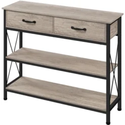 Yaheetech Minimalist 3 Tier Console Table With 2-Drawers & 2-Shelves 14 Yaheetech Minimalist 3 Tier Console Table With 2-Drawers & 2-Shelves -HOMCOM Shop GUEST 0bc00a7e a150 436c b443 9243f741c8e1