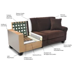 78" RTA Copenhagen Collection Sofa Rye Brown - Serta -HOMCOM Shop GUEST 0c152c6c e22d 4e52 bbdc 61a42f0c26c0