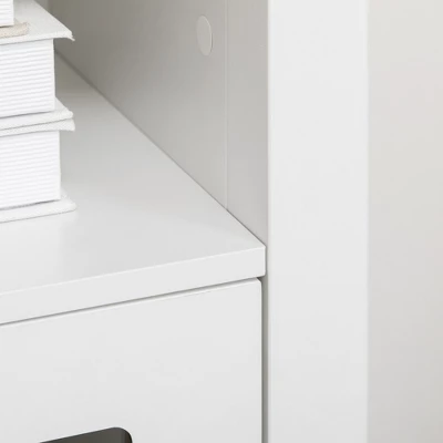 HOMCOM Kitchen Cabinet, Storage Cabinet, Sideboard Buffet Cabinet With Double Glass Doors For Kitchen, Living Room, White 6 HOMCOM Kitchen Cabinet, Storage Cabinet, Sideboard Buffet Cabinet With Double Glass Doors For Kitchen, Living Room, White - Image 4