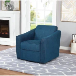 Cassie Swivel Arm Chair Navy - OSP Home Furnishings 12 Cassie Swivel Arm Chair Navy - OSP Home Furnishings -HOMCOM Shop GUEST 0c414623 3da8 48b7 9b11 ba804ce349ed