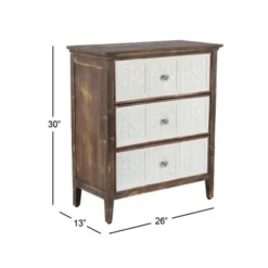 Farmhouse Wood And Enamel Cabinet With Drawers Brown - Olivia & May -HOMCOM Shop GUEST 0cc630b6 af52 487d adc2 cfa2f8abfeea