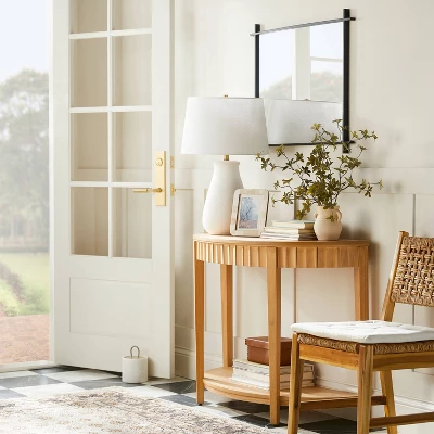 Thousand Oaks Wood Scalloped Demilune Console Table - Threshold™ Designed With Studio McGee 2 Thousand Oaks Wood Scalloped Demilune Console Table - Threshold™ Designed With Studio McGee