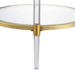 Royal Crest 2 Tier Acrylic Glass End Table Clear/Gold - Breighton Home 9 Royal Crest 2 Tier Acrylic Glass End Table Clear/Gold - Breighton Home -HOMCOM Shop GUEST 0dd4a2e1 4619 422e b729 505c0212681b