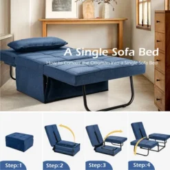Costway 4 In 1 Multi-Function Sofa Bed Convertible Sleeper Folding Ottoman -HOMCOM Shop GUEST 0ecccb43 73a5 4820 8a09 351b5570ce30