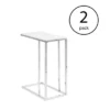 Monarch Specialties Contemporary Accent Frosted Glass Side End Table (2 Pack) -HOMCOM Shop GUEST 0f51ebd7 5db9 4d6e b040 09db2fbe7e38