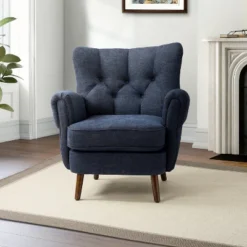 Dittmar Mid Century Club Chair With Wingback And Button-tufted Design | ARTFUL LIVING DESIGN -HOMCOM Shop GUEST 1358324d 3d90 49ba aa7f 2c94d0859ec2
