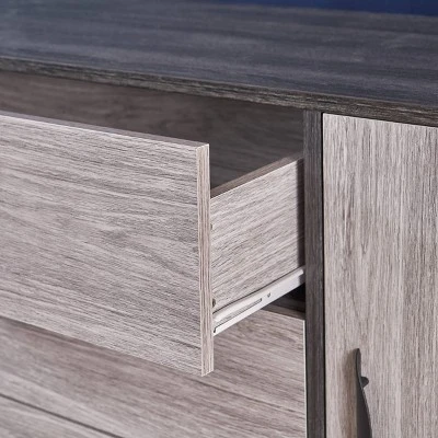 Sincere Mid Century Modern Multipurpose Cabinet Sonoma Gray - Christopher Knight Home 5 Sincere Mid Century Modern Multipurpose Cabinet Sonoma Gray - Christopher Knight Home - Image 3