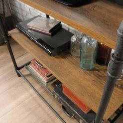 Iron City Anywhere Console Checked Oak - Sauder -HOMCOM Shop GUEST 14958fb9 1dbc 417c 8d24 714ace0ac94b