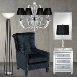 Studio 55D Modern Mirrored Rectangular Accent Side End Table 20" X 14" With 3-Drawer Silver Glass Crystal Living Room Home House -HOMCOM Shop GUEST 15810b0f 0463 45d5 9933 4e7bcbe02e3e