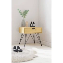 Newell Side Table Natural - Adore Decor
