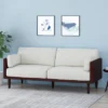 Sofia Mid-Century Modern Upholstered 3 Seater Sofa - Christopher Knight Home