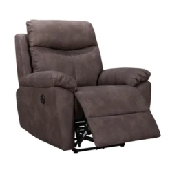 FC Design Modern Power Recliner Chair With USB Charging Port And Pillow Top Arms Palomino Fabric Single Seat Reclining Sofa -HOMCOM Shop GUEST 16fe5ad1 c3db 45e7 956d 6e7b805488a0