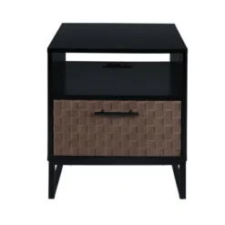 Arina Leatherette With Bands Weaving Vision End & Side Tables With Storage And Upper Layer -Maison Boucle 12 Arina Leatherette With Bands Weaving Vision End & Side Tables With Storage And Upper Layer -Maison Boucle -HOMCOM Shop GUEST 17062c58 be35 4f7d b192 40499e15832c
