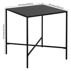 Black Bronze Side Table With Metal Tabletop - Henn&Hart -HOMCOM Shop GUEST 1754cef8 d792 427d 9e27 1d72f17f7a8d