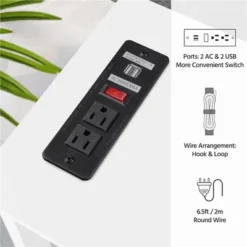 Yaheetech 2-Tier Sofa Table With Outlet For Hallway/Living Room/Corridor -HOMCOM Shop GUEST 17835449 b039 4817 9c65 d99503edd972