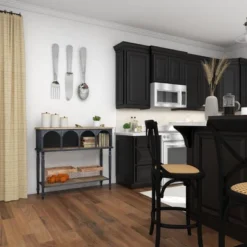 Farmhouse Wood Console Table Black - Olivia & May -HOMCOM Shop GUEST 192a657f 9db9 4fa6 adb7 5c82f06ffab6