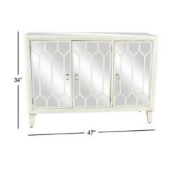 Modern Wood And Mirror Rectangular Cabinet White - Olivia & May -HOMCOM Shop GUEST 197a3214 3358 4af4 a239 069bf83a8175