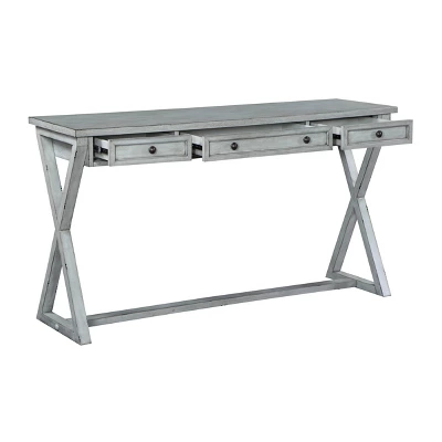 Neats 3 Drawer Console Table Light Gray - Treasure Trove Accents 4 Neats 3 Drawer Console Table Light Gray - Treasure Trove Accents - Image 2