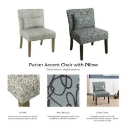 Parker Accent Chair With Pillow - HomePop -HOMCOM Shop GUEST 1adede27 f401 451d 9554 45595e5e61d5