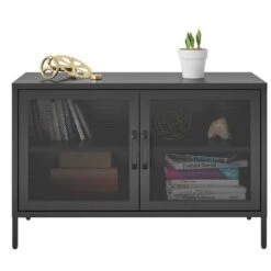 RealRooms Shadwick 2 Door Storage Cabinet-Mesh Metal Locker -HOMCOM Shop GUEST 1ae10404 77e1 422c b485 0dc6cfc51931