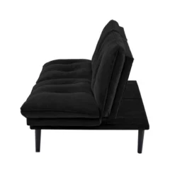 Finley Convertible Futon Sofa Bed Black - Serta -HOMCOM Shop GUEST 1afffe4f ca5f 47e8 8e6a 814b01a4b79f
