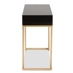 Beagan Wood And Metal 2 Drawer Console Table Black/Gold - Baxton Studio -HOMCOM Shop GUEST 1b3f0fb6 67a1 46a2 91f7 7575c67a0c27