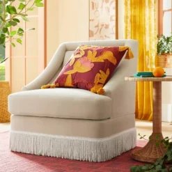 New Release 7 Alberhill Velvet Accent Chair With Fringe - Opalhouse⢠Designed With Jungalowâ˘